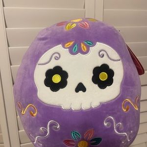 Daria Squishmallow purple sugar skull